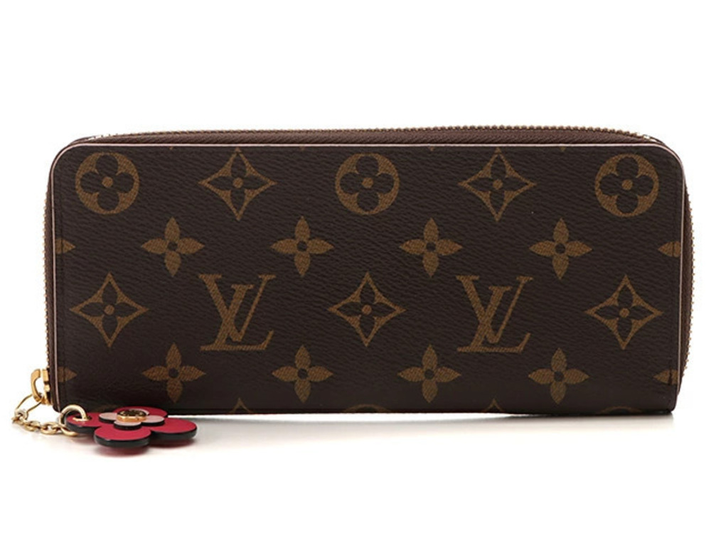 LOUIS VUITTON Wallet Portefeuille Clemence Flower Charm Monogram